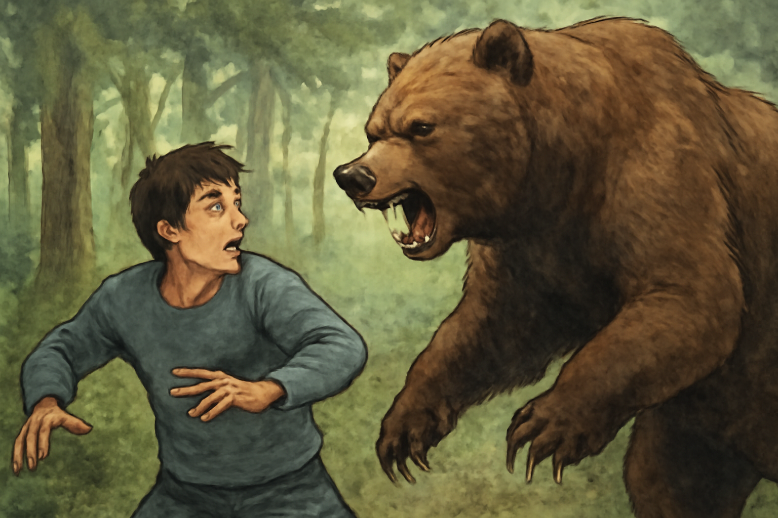 熊に襲われそうになる夢って何?